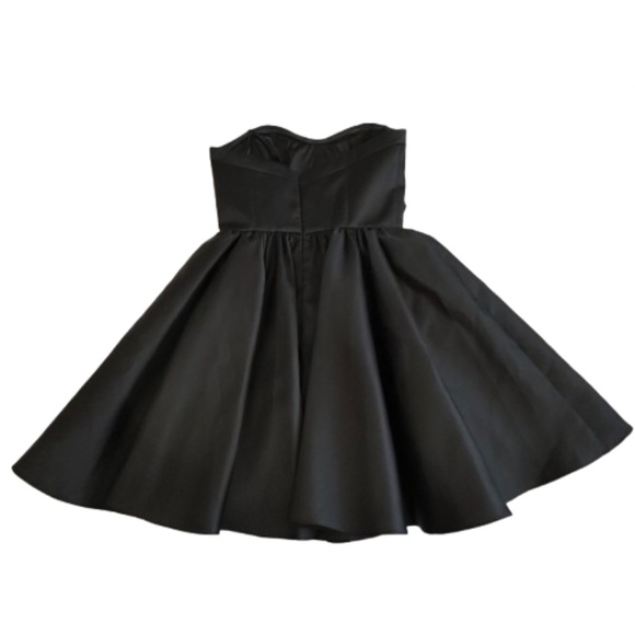 ABS Allen Schwartz Women's Sz. 2 Black & Gold Strapless Mini Prom/Cocktail Dress - Picture 9 of 16